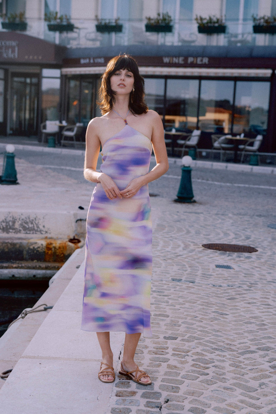 Hyacinth Purple Sunset Silk Dress | AZURIERA