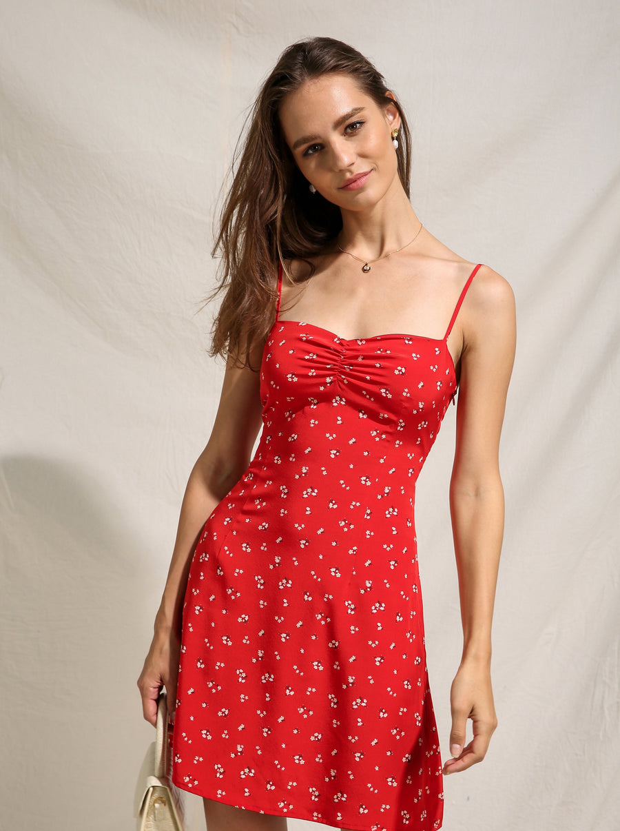 Women's Audrey Silk Floral Summer Dress｜Azuriera