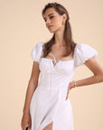 Women's Summer White Dress｜Azuriera